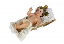 821 - GRAN FIGURA DEL NIÑO JESÚS EN LA CUNA