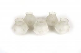 25 - CONJUNTO DE CINCO TULIPAS EN CRISTAL