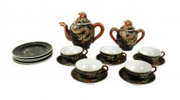 373 - JUEGO DE TE  EN PORCELANA "SATSUMA" 