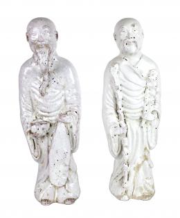 243 - PAREJA DE FIGURAS EN GRES ESMALTADO