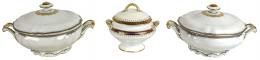 487 - LOTE DE TRES SOPERAS DE PORCELANA