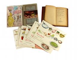 266 - LOTE VARIADO DE LIBROS Y FICHAS DE COCINA