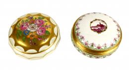 421 - DOS CAJAS EN PORCELANA DE LIMOGES