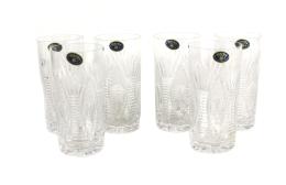30 - CONJUNTO DE SEIS VASOS PARA COMBINADO EN CRISTAL DE BOHEMIA