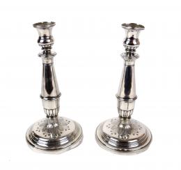 742 - PAREJA DE PALMATORIAS EN PLATA S.XIX