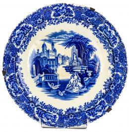458 - PLATO DE LOZA "PICKMAN" DE FINALES DE SIGLO XIX