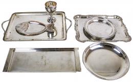 917 - LOTE VARIADO DE METAL PLATEADO