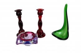 43 - LOTE DE PIEZAS DE CRISTAL DE MURANO