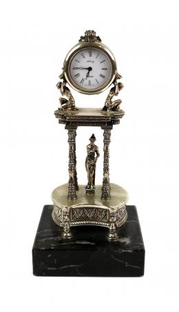 759 - RELOJ DE PORTICO DE PLATA