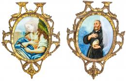 637 - PAREJA DE ANÓNIMOS DE ESCUELA CATALANA DE FINALES DEL S. XIX