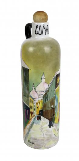406 - BOTELLA LICORERA FIRMADA UTRILLO.