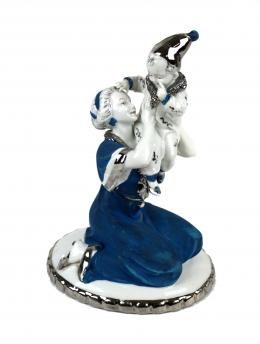 442 - FIGURA DE PORCELANA DE VIENA "MADRE CON NIÑO"