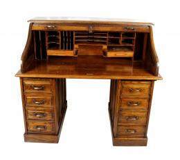 329 - MUEBLE ESCRITORIO DE PERSIANA DE MEDIADOS DEL S.XX