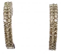 120 - PENDIENTES ARGOLLAS CON BRILLANTES