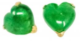 129 - PENDIENTES CORAZÓN CON ESMERALDAS