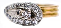 62 - ANILLO CON BRILLANTES AÑOS 40