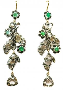 123 - PENDIENTES CHANDELIER DEL S.XIX