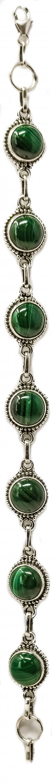 297 - PULSERA DE PLATA CON MALAQUITA