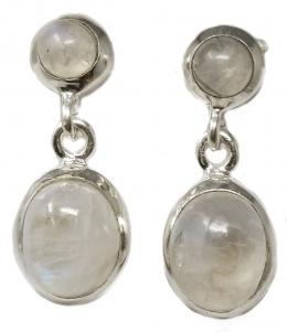 266 - PENDIENTES CON PIEDRA LUNA