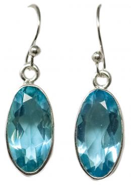 260 - PENDIENTES CON CUARZO AZUL