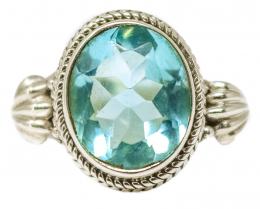 224 - ANILLO CON CUARZO AZUL