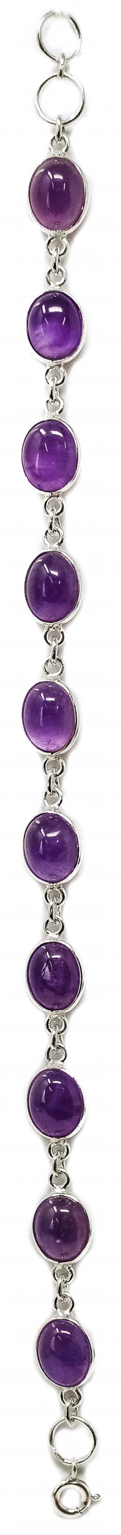 291 - PULSERA DE PLATA CON AMATISTA