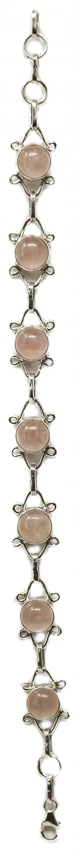 295 - PULSERA DE PLATA CON CUARZO ROSA