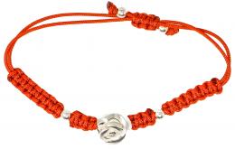 289 - PULSERA CON ROSA DE PLATA