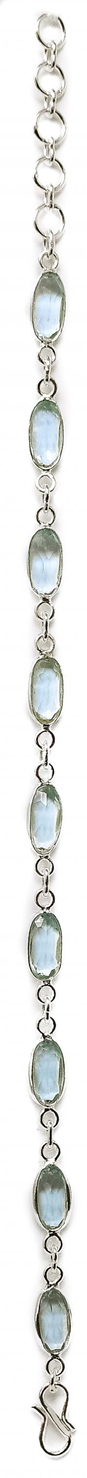293 - PULSERA DE PLATA CON CUARZO AZUL