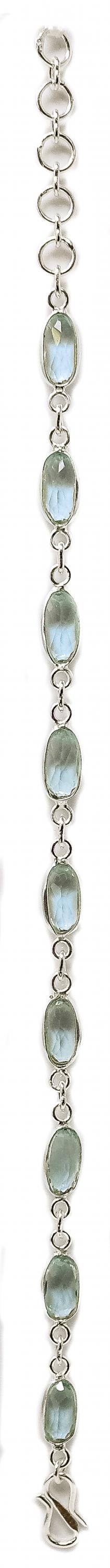 294 - PULSERA DE PLATA CON CUARZO AZUL