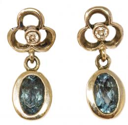 270 - PENDIENTES CON TOPACIOS Y BRILLANTES