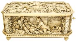 822 - CAJA DE MUSICA AUTÓMATA EN MARFIL DEL S.XIX