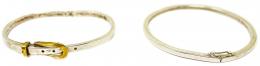 118 - DOS PULSERAS ESCLAVAS DE PLATA