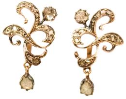112 - PENDIENTES DE FLES S.XIX