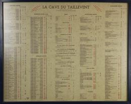 240 - CARTA MENÚ DEL RESTAURANTE TAILLEVENT