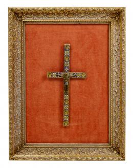 1191 - CRUCIFIJO DE BRONCE CON ESMALTE
