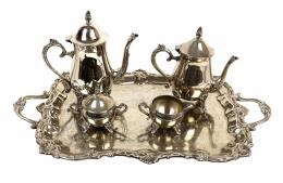 1389 - SERVICIO DE CAFE Y TE EN METAL PLATEADO