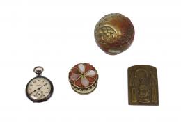 1540 - LOTE VARIADO EN METAL Y PEQUEÑO RELOJ