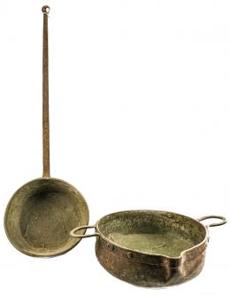 1165 - CAZO Y RECIPIENTE EN COBRE DE PRINCIPIOS DEL S.XX