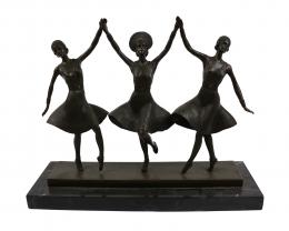 1130 - TRES BAILARINAS RUSAS DE BRONCE