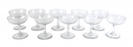 14 - CONJUNTO DE DIEZ COPAS DE CAVA DE MEDIADOS DEL S.XX
