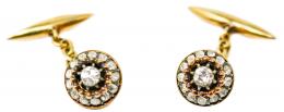 120 - GEMELOS CON DIAMANTES DEL S.XIX