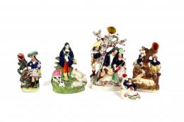 459 - LOTE DE 5 FIGURAS STAFFORD DEL SEGUNDO TERCIO DEL S.XX