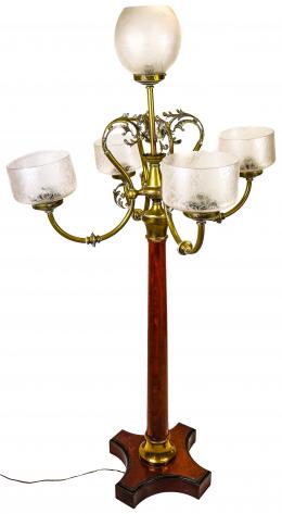205 - LÁMPARA DE PIÉ EN MADERA DEL PRIMER TERCIO S.XX
