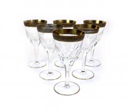 51 - SEIS COPAS EN CRISTAL DE MEDIADOS DEL S.XX