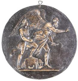 856 - PLACA DECORATIVA IMPERIO DEL S.XIX