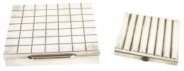 713 - DOS CAJAS CIGARRERAS EN PLATA