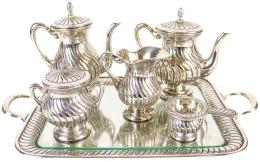 729 - SERVICIO DE CAFÉ Y TÉ EN PLATA DE MEDIADOS DEL S.XX