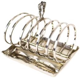 731 - SOPORTE PARA TOSTADAS EN PLATA DE LA SEGUNDA MITAD DEL S.XX