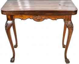 327 - MESA DE JUEGO ESTILO CHIPPENDALE